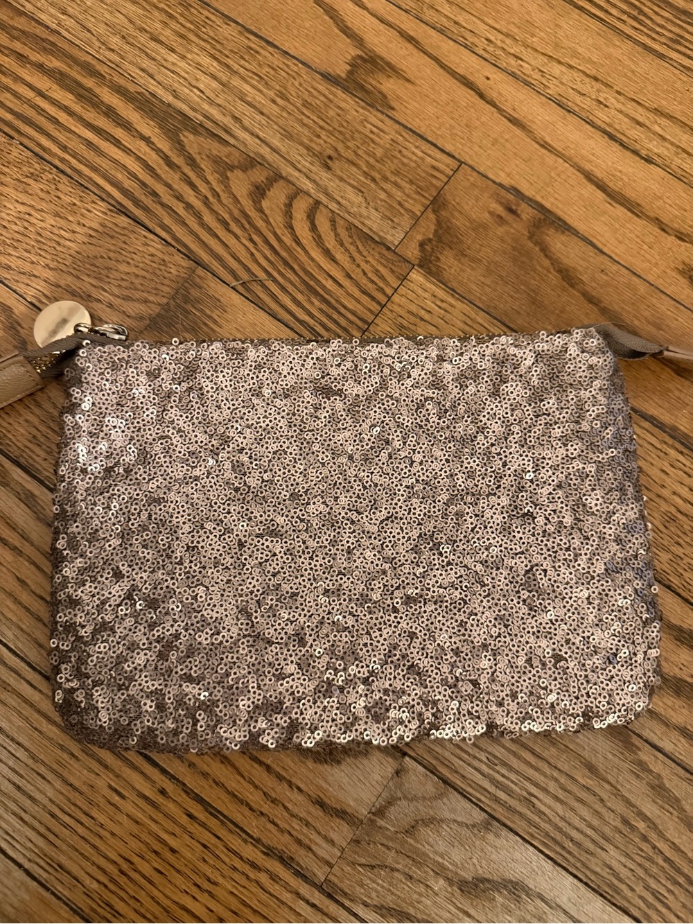 Sequin Wristlet Pouch - Gold